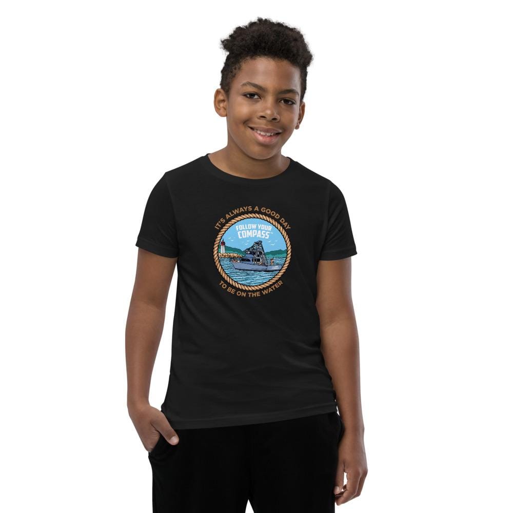 It's Alway a Good Day to be on the Water™ Youth Short Sleeve T-Shirt - The Happy Skipper