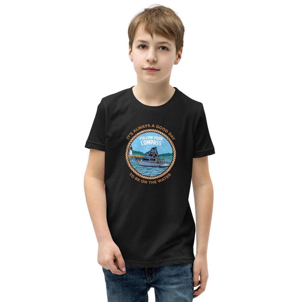 It's Alway a Good Day to be on the Water™ Youth Short Sleeve T-Shirt - The Happy Skipper