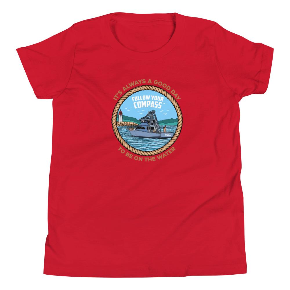 It's Alway a Good Day to be on the Water™ Youth Short Sleeve T-Shirt - The Happy Skipper