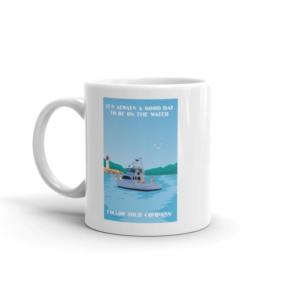 It's Always a Good Day to be on the Water™ White Glossy Mug - The Happy Skipper