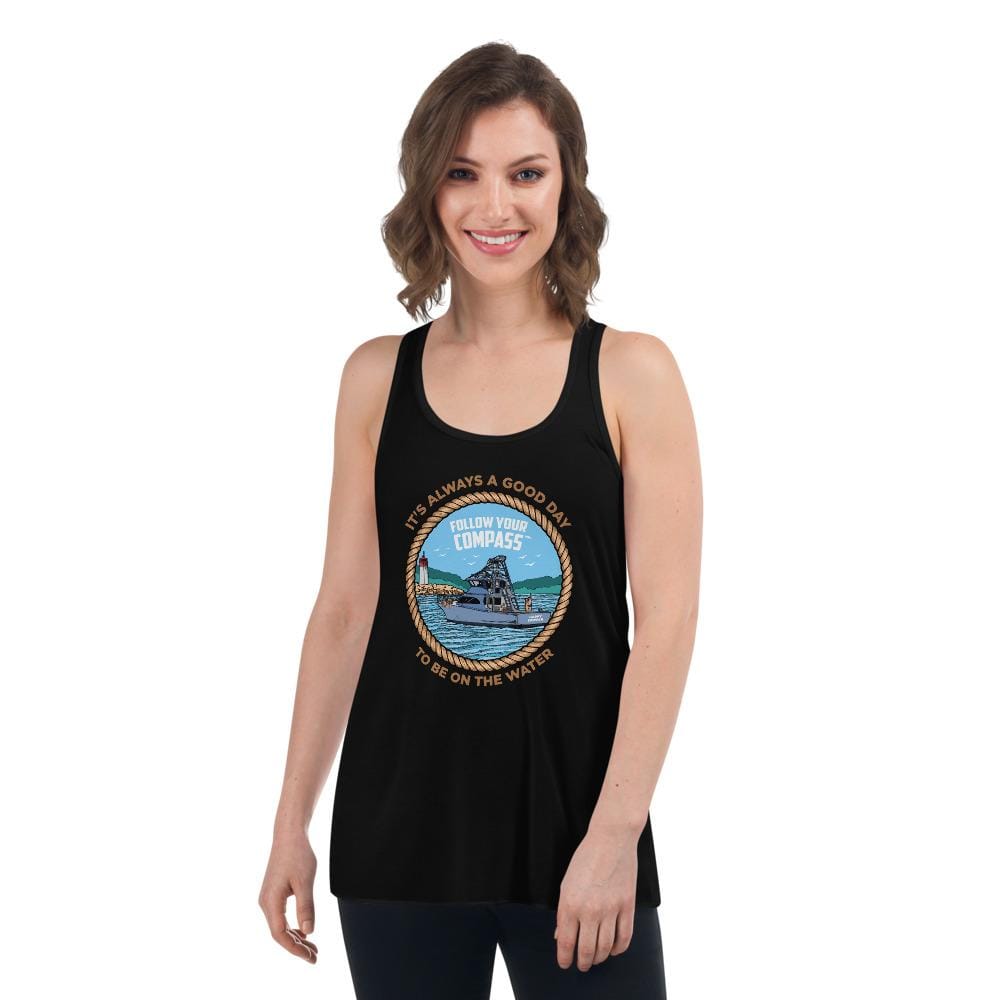It's Always a Good Day to be on the Water™ Women's Flowy Racerback Tank - The Happy Skipper