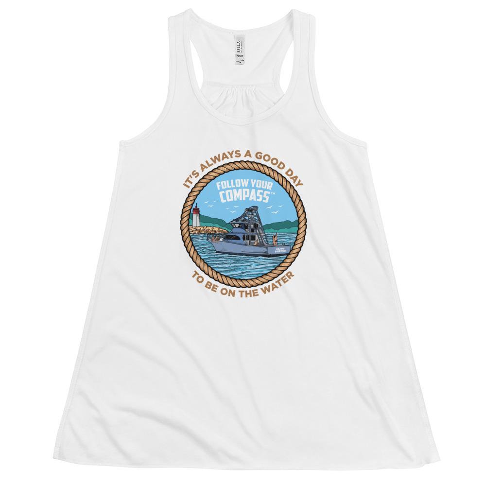 It's Always a Good Day to be on the Water™ Women's Flowy Racerback Tank - The Happy Skipper