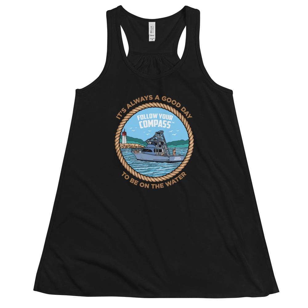 It's Always a Good Day to be on the Water™ Women's Flowy Racerback Tank - The Happy Skipper