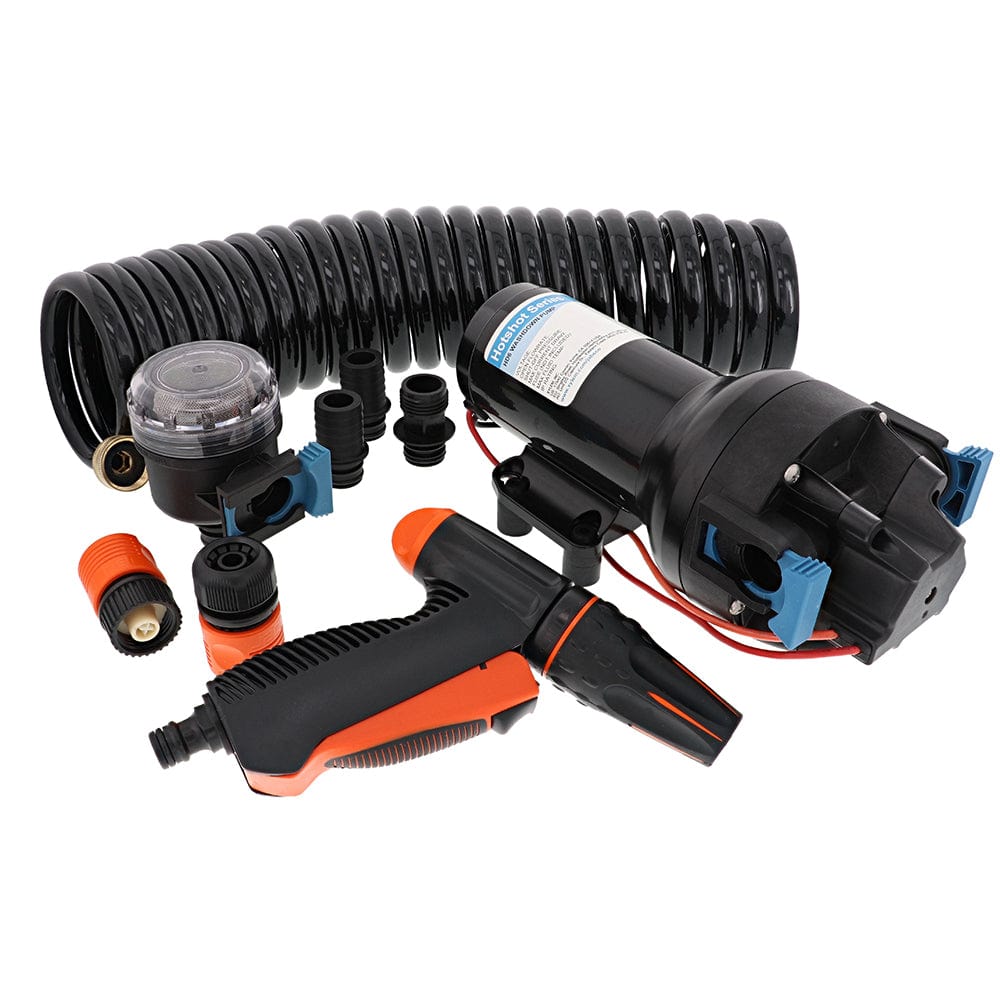 Jabsco HotShot HD6 Heavy Duty Washdown Pump w/25 HoseCoil - 12V - 6 GPM - 70 PSI [P601J-219N-4A] - The Happy Skipper