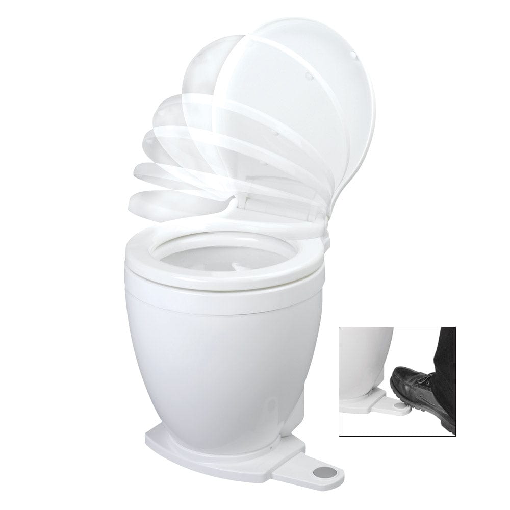 Jabsco Lite Flush Electric 12V Toilet w/Footswitch [58500-0012] - The Happy Skipper
