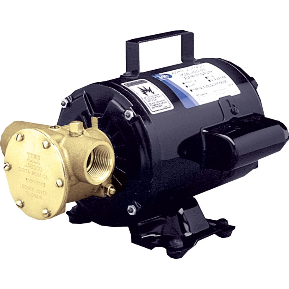 Jabsco Utility Pump w/Open Drip Proof Motor - 115V [6050-0003] - The Happy Skipper