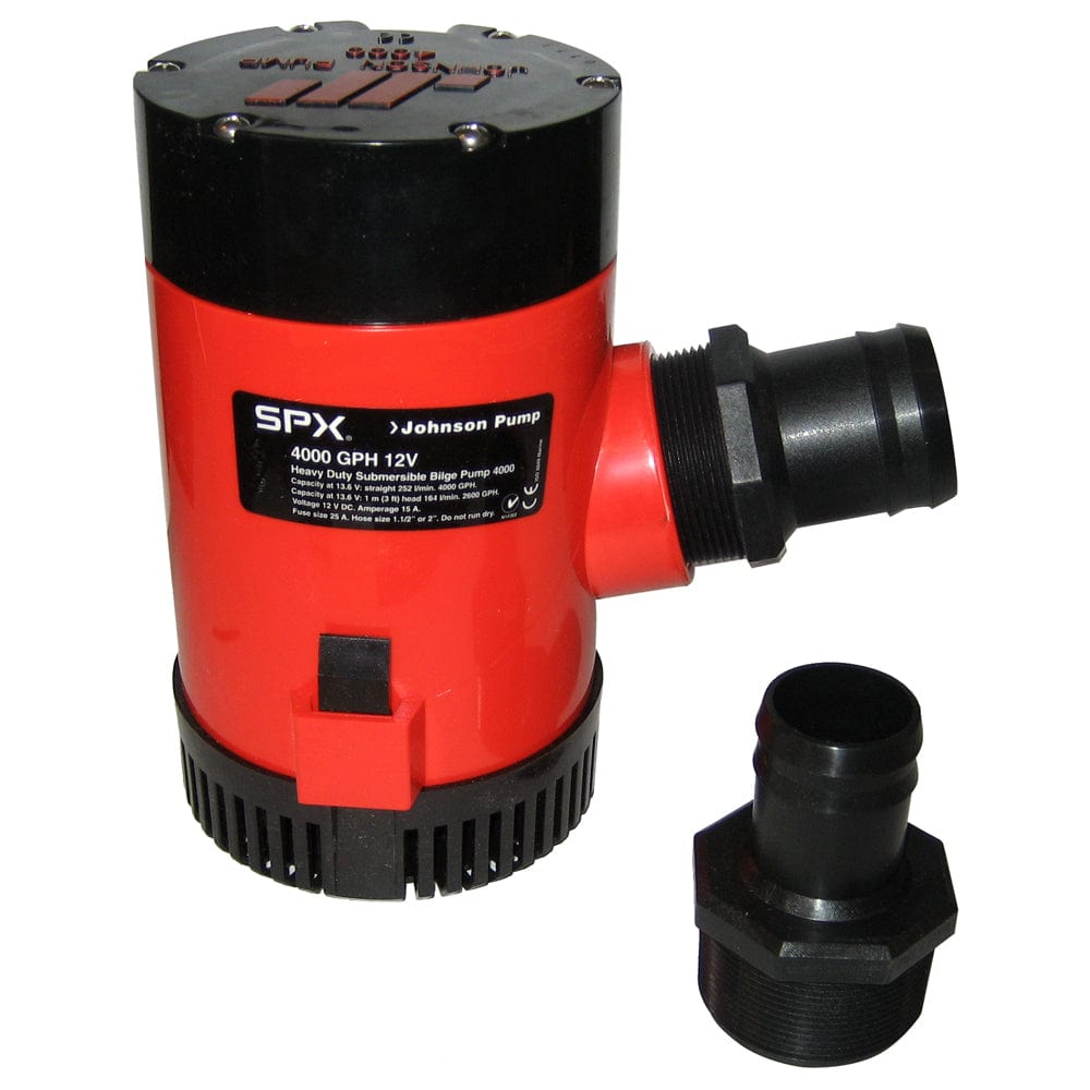 Johnson Pump 4000 GPH Bilge Pump 1-1/2" Discharge Port 12V [40004] - The Happy Skipper