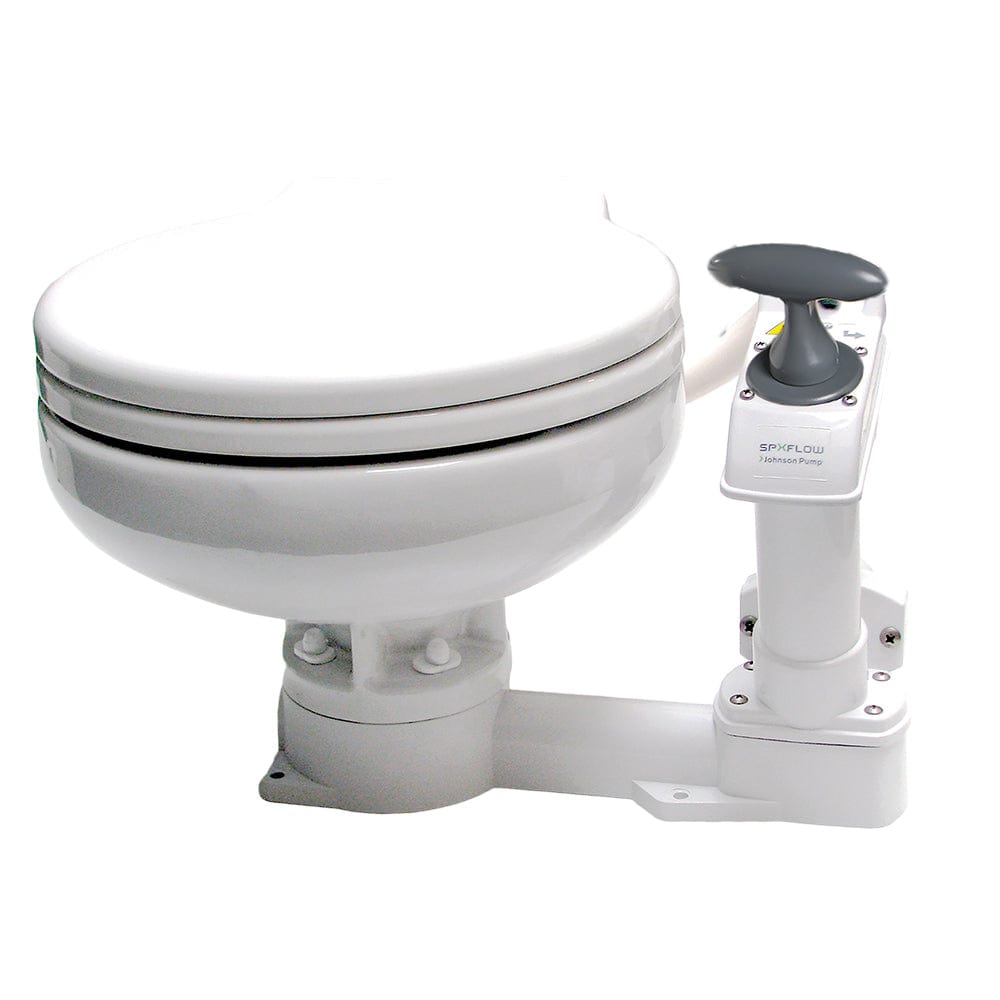Johnson Pump AquaT Manual Marine Toilet - Super Compact [80-47625-01] - The Happy Skipper