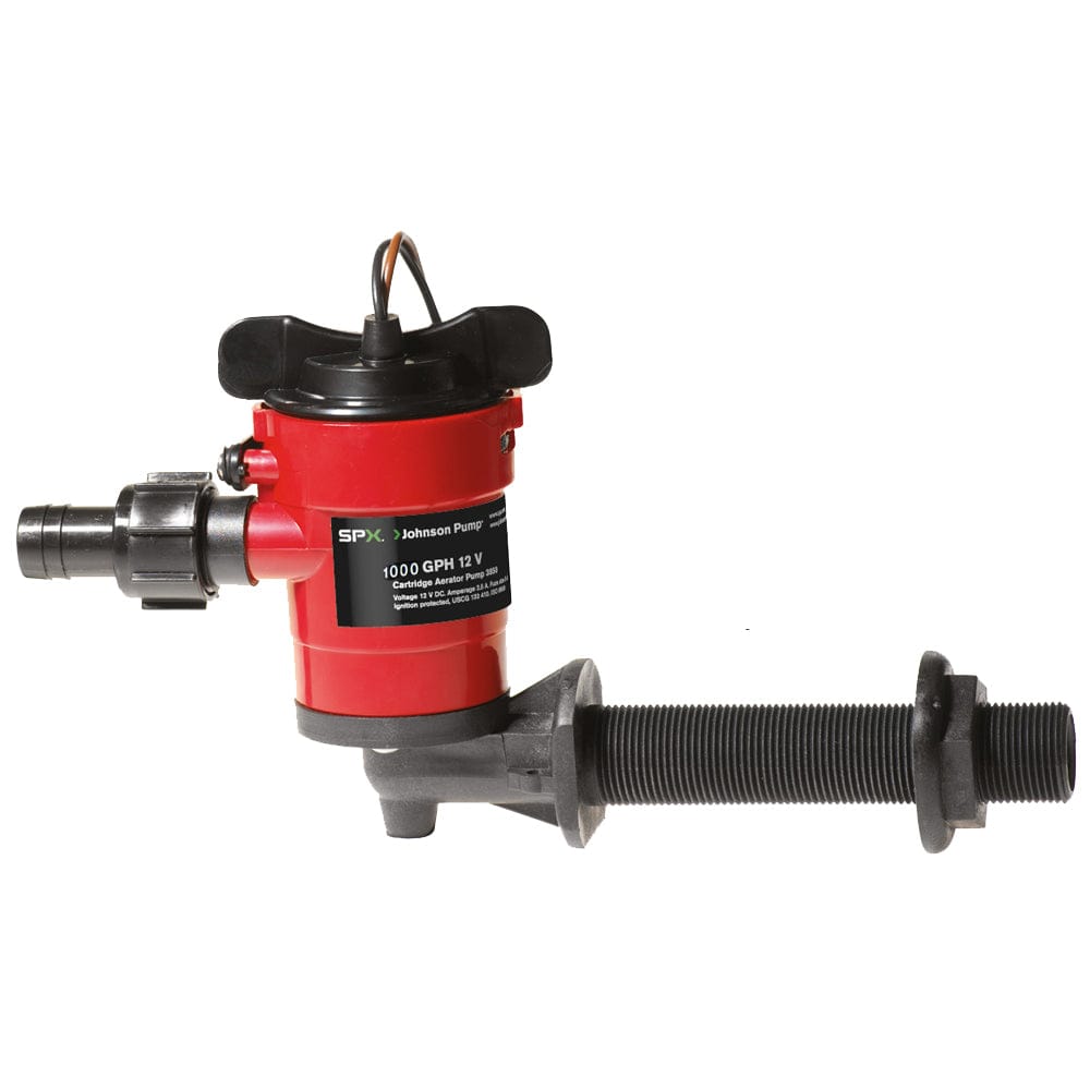 Johnson Pump Cartridge Aerator 1000 GPH 90 Degree Intake - 12V [38103] - The Happy Skipper