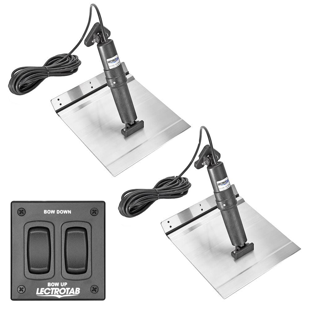 Lectrotab XKA Aluminum Alloy Trim Tab Kit w/Rocker Switch - 12 x 24 [XKAF12X24A] - The Happy Skipper