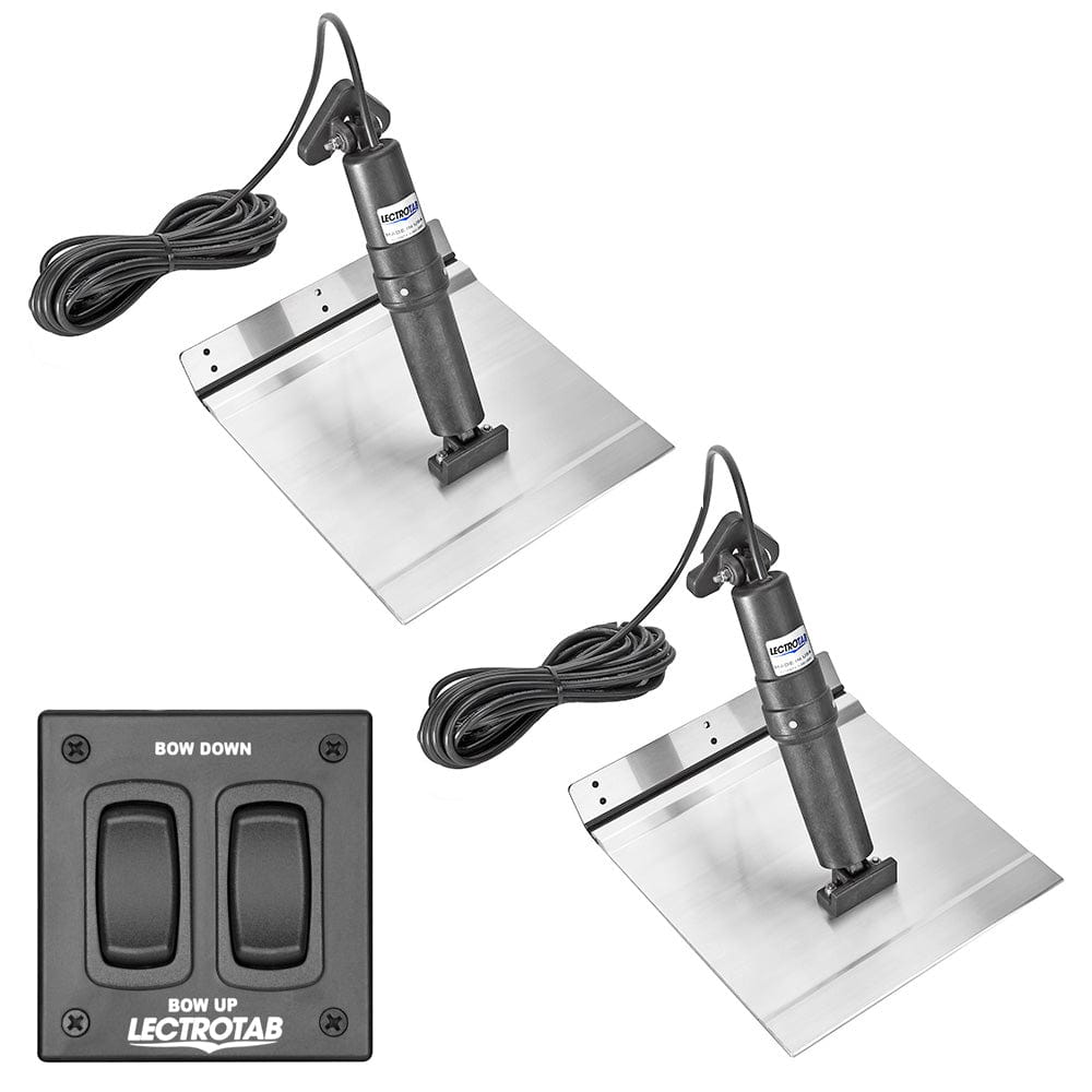 Lectrotab XKA Aluminum Alloy Trim Tab Kit w/Rocker Switch - 9 x 9 [XKAF9X9A] - The Happy Skipper