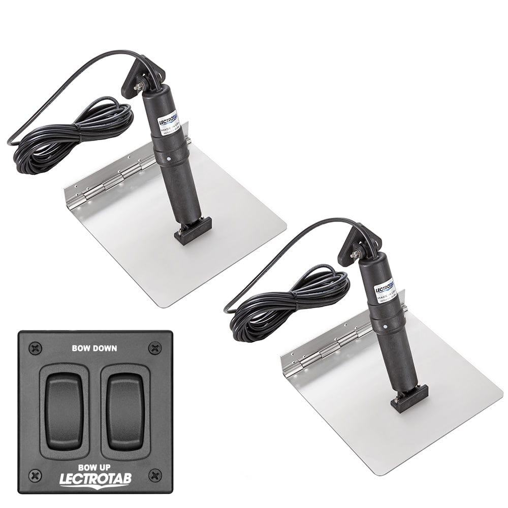 Lectrotab XKA Stainless Steel Trim Tab Kit w/Rocker Switch - 12 x 24 [XKAF12X24] - The Happy Skipper