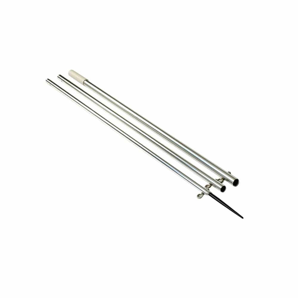 Lee's 13' Bright Silver Center Rigger Pole w/Black Spike 1-3/8" [MX8713CR] - The Happy Skipper