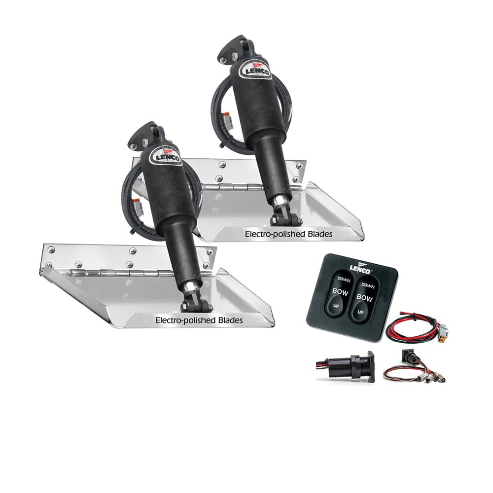 Lenco 12" x 9" Standard Performance Trim Tab Kit w/Standard Tactile Switch Kit 12V [RT12X9] - The Happy Skipper