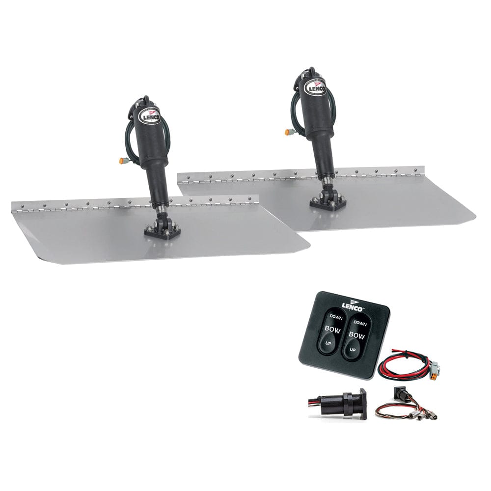 Lenco 12"x12" Standard Trim Tab Kit w/Standard Integrated Switch 12V [15105-102] - The Happy Skipper