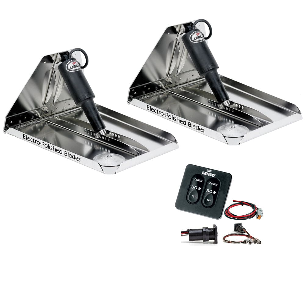 Lenco 16" x 12" Heavy Duty Performance Trim Tab Kit w/Standard Tactile Switch Kit 12V [RT16X12HD] - The Happy Skipper