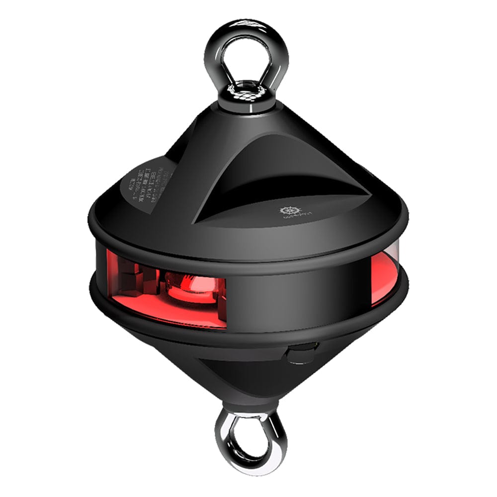 Lopolight Series 200-014 - Hoist Light - 2NM - Red - Black Housing [200-014G2-H1C-B] - The Happy Skipper