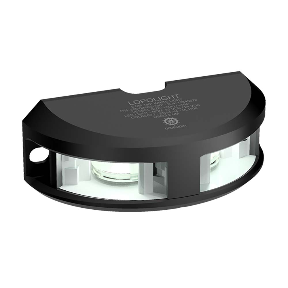 Lopolight Series 200-024 - Navigation Light - 2NM - Vertical Mount - White - Black Housing [200-024G2-B] - The Happy Skipper