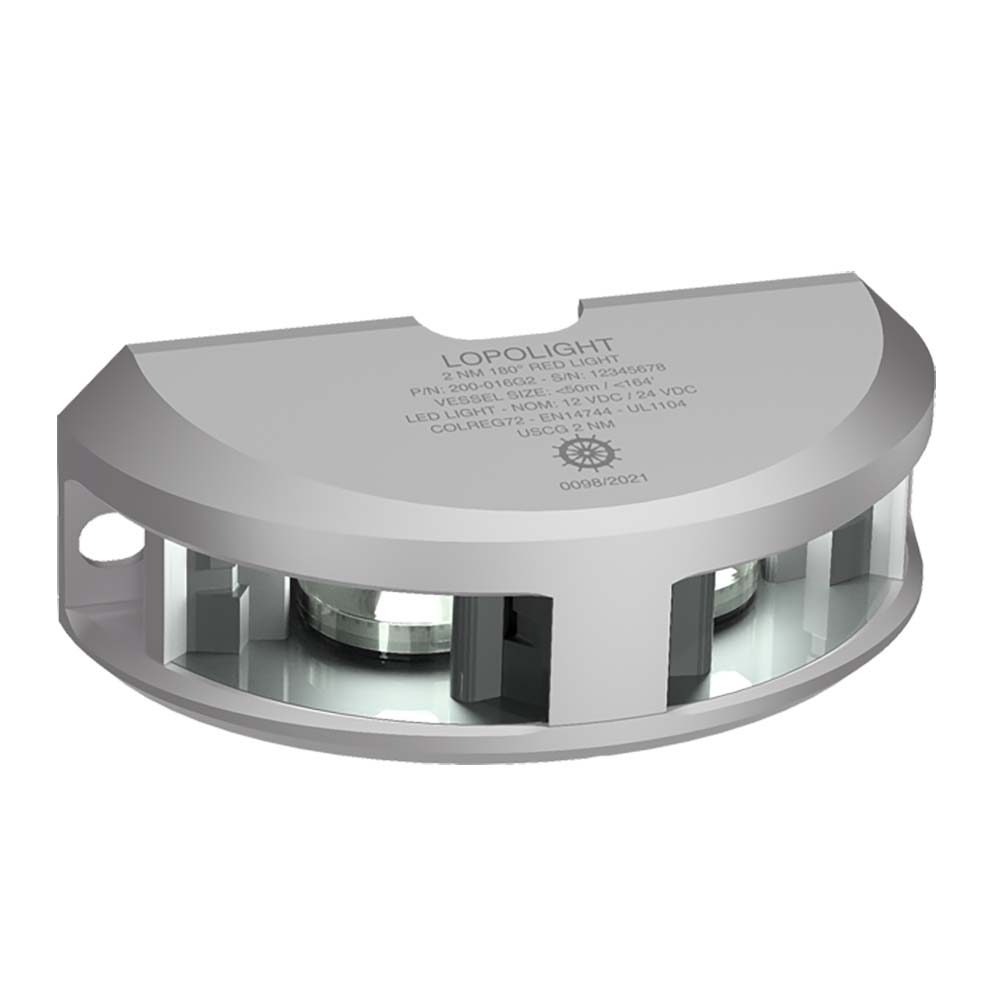 Lopolight Series 200-024 - Navigation Light - 2NM - Vertical Mount - White - Silver Housing [200-024G2] - The Happy Skipper