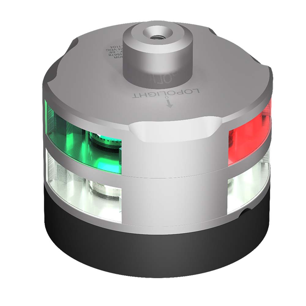 Lopolight Series 201-007 - Tri-Color Navigation/Anchor/Windex Light - 2NM - Horizontal Mount - Silver Housing [201-007G2SW-30M] - The Happy Skipper