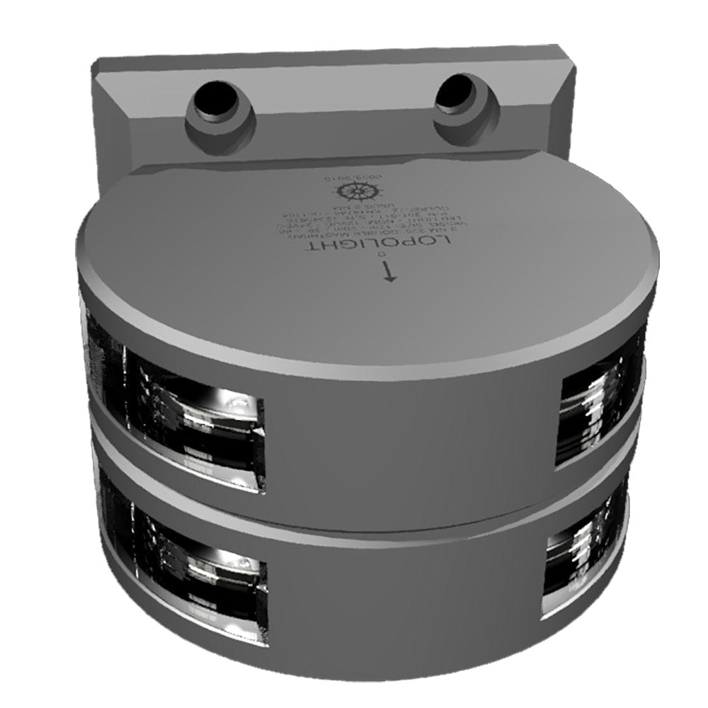 Lopolight Series 201-011 - Double Stacked Masthead Light - 3NM - Vertical Mount - White - Silver Housing [201-011ST] - The Happy Skipper