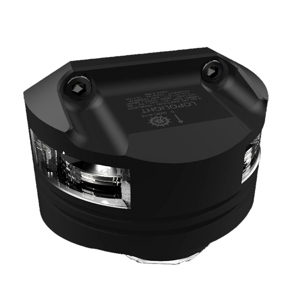 Lopolight Series 201-011 - Masthead Light w/Deck Light - 3NM - Vertical Mount - White - Black Housing [201-011DLX-B-15M] - The Happy Skipper