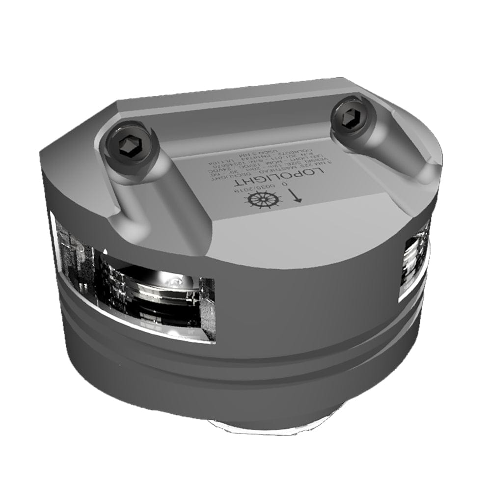 Lopolight Series 201-011 - Masthead Light w/Deck Light - 3NM - Vertical Mount - White - Silver Housing [201-011DLX-15M] - The Happy Skipper