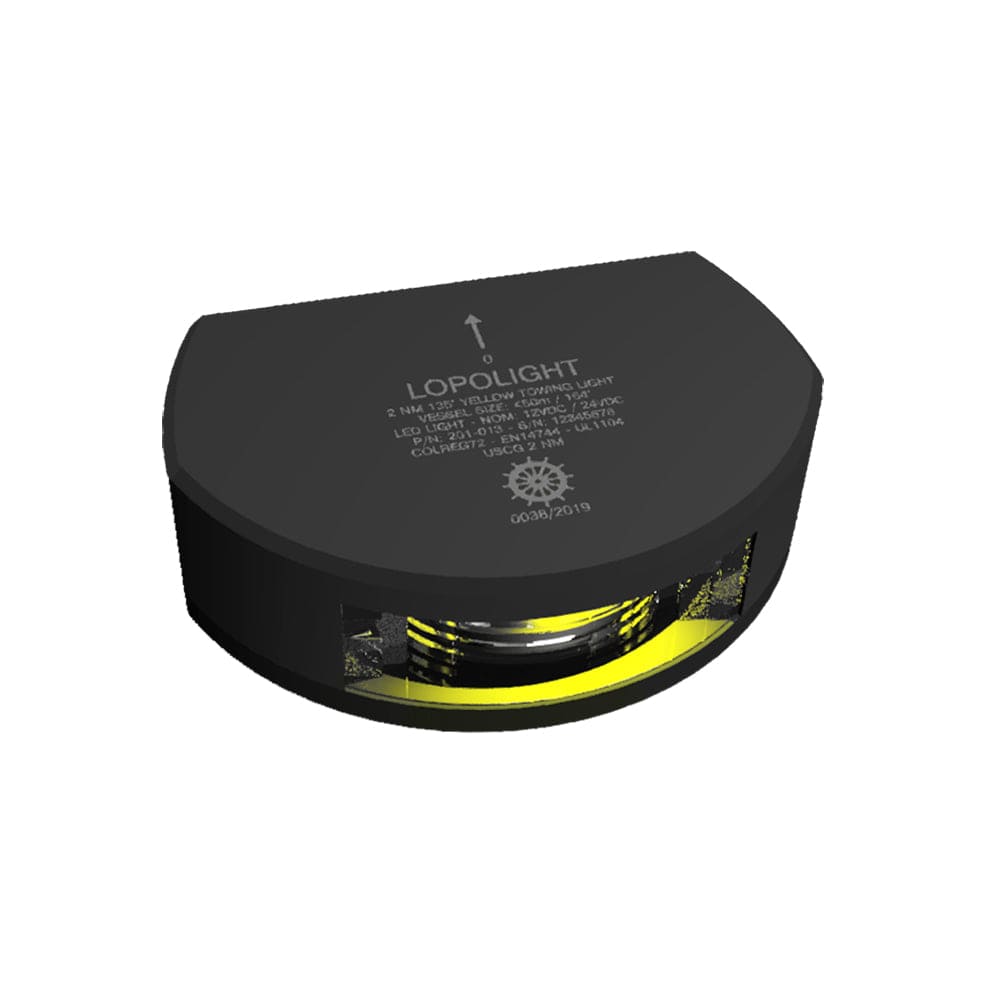 Lopolight Series 201-013 - Stern Towing Light - 2NM - Vertical Mount - Amber - Black Housing [201-013V-B] - The Happy Skipper