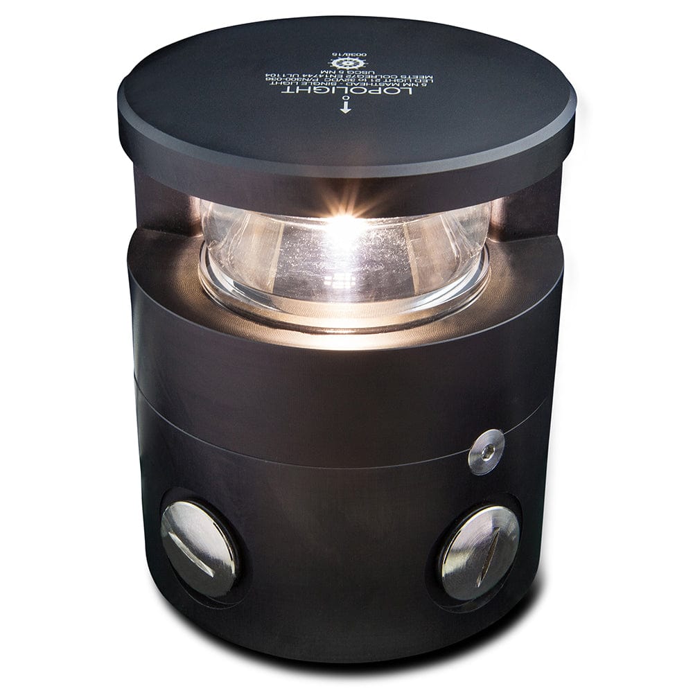 Lopolight Series 300-036 - Masthead Light - 5NM - Horizontal Mount - White - Black Housing [300-036-B] - The Happy Skipper