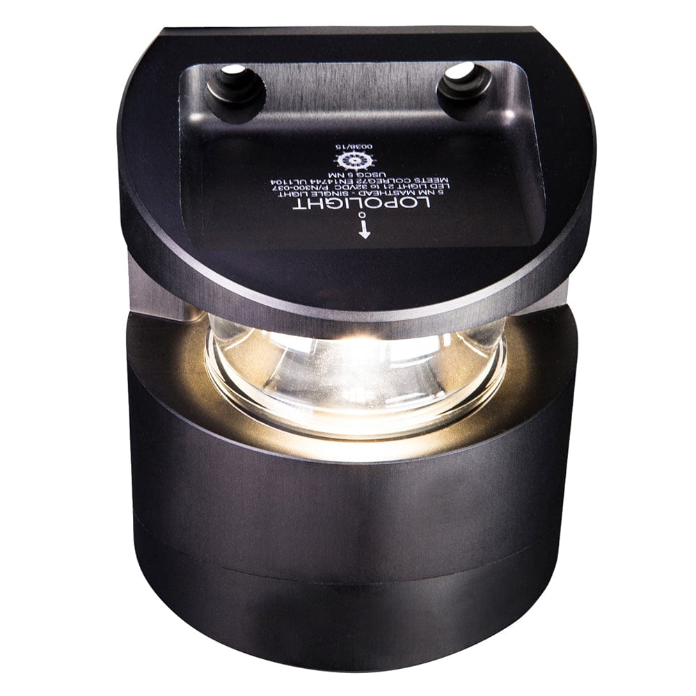 Lopolight Series 300-037 - Masthead Light - 5NM - Vertical Mount - White - Black Housing [300-037B] - The Happy Skipper