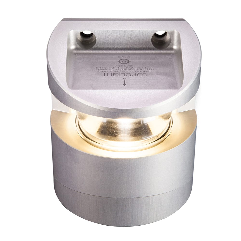 Lopolight Series 300-037 - Masthead Light - 5NM - Vertical Mount - White - Silver Housing [300-037] - The Happy Skipper