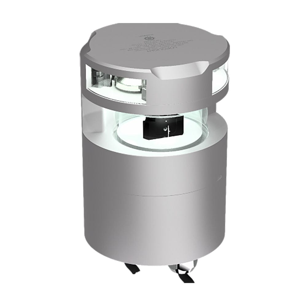 Lopolight Series 300-136 - 6NM Masthead Light 3NM Navigation Light - Horizontal Mount - White - Silver Housing [300-136+112G2] - The Happy Skipper