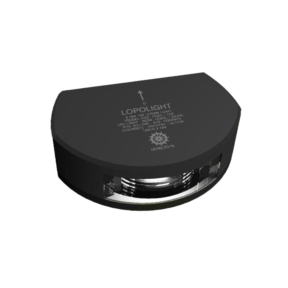 Lopolight Series 301-006 - Stern Light - 2NM - Vertical Mount - White - Black Housing [301-006-B] - The Happy Skipper