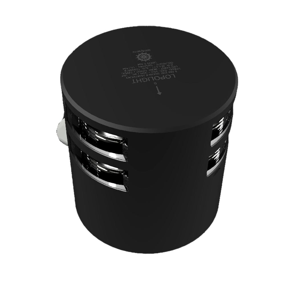 Lopolight Series 301-011 - Double Stacked Masthead Light - 5NM - Horizontal Mount - White - Black Housing [301-011KLST-B] - The Happy Skipper