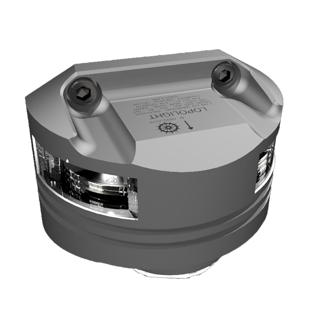 Lopolight Series 301-011 - Masthead Light w/Deck Light - 5NM - Vertical Mount - White - Silver Housing [301-011DLX-15M] - The Happy Skipper