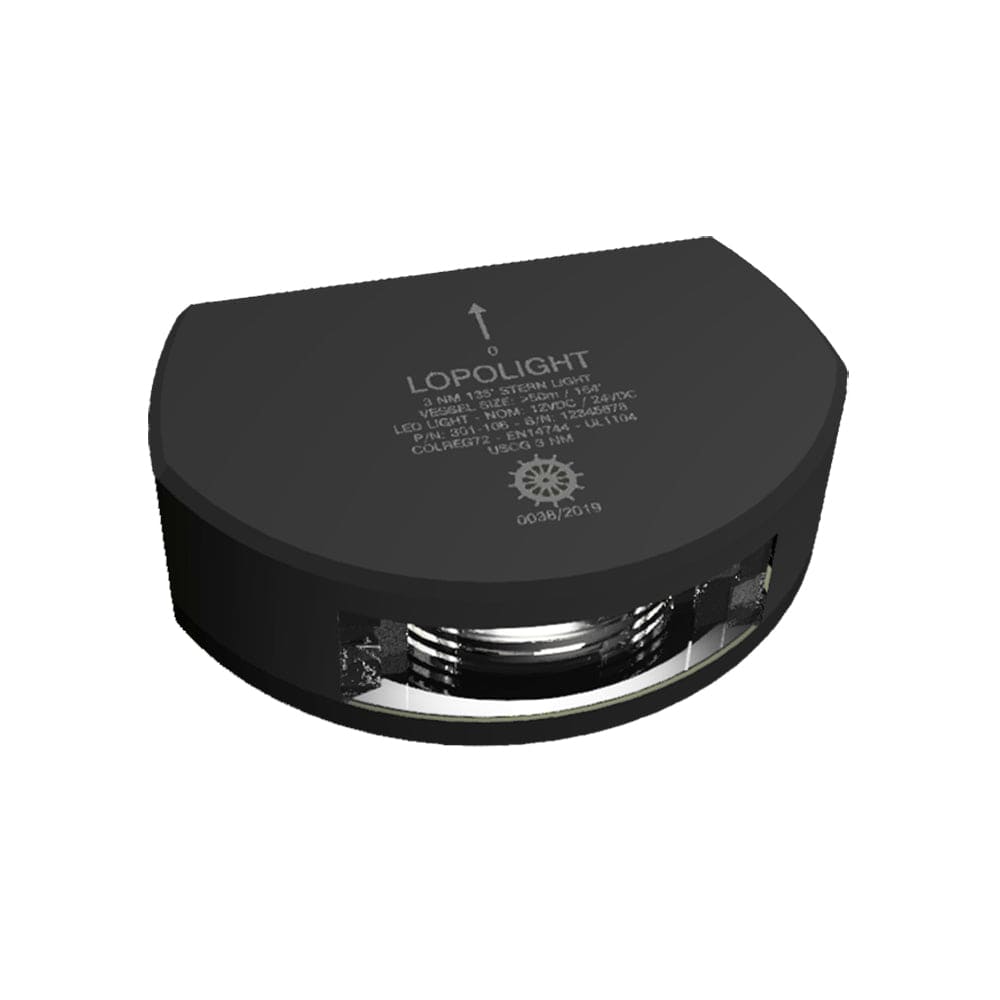 Lopolight Series 301-106 - Stern Light - 3NM - Vertical Mount - White - Black Housing [301-106-B] - The Happy Skipper