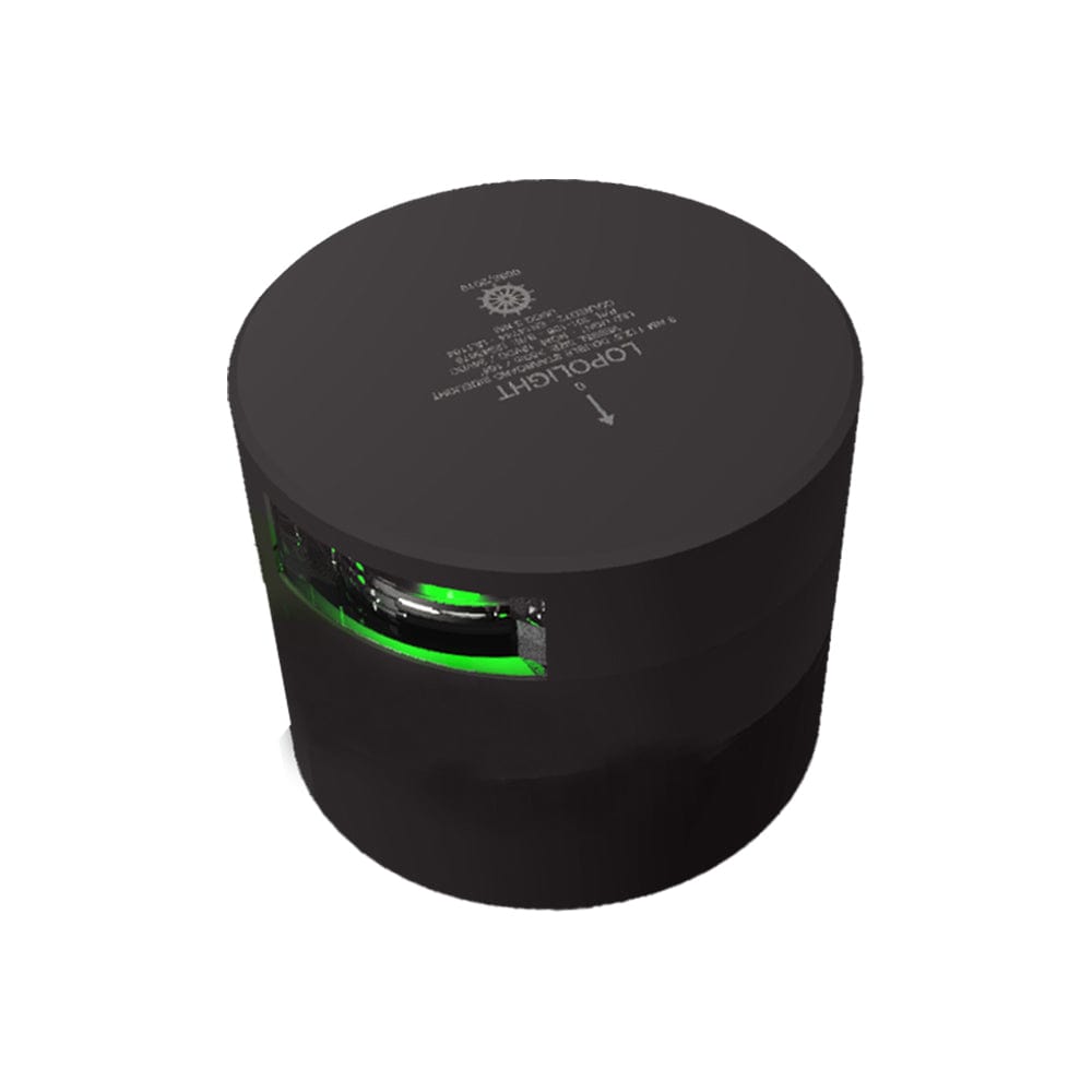 Lopolight Series 301-108 - Navigation Light - 3NM - Horizontal Mount - Green - Black Housing [301-108-B] - The Happy Skipper