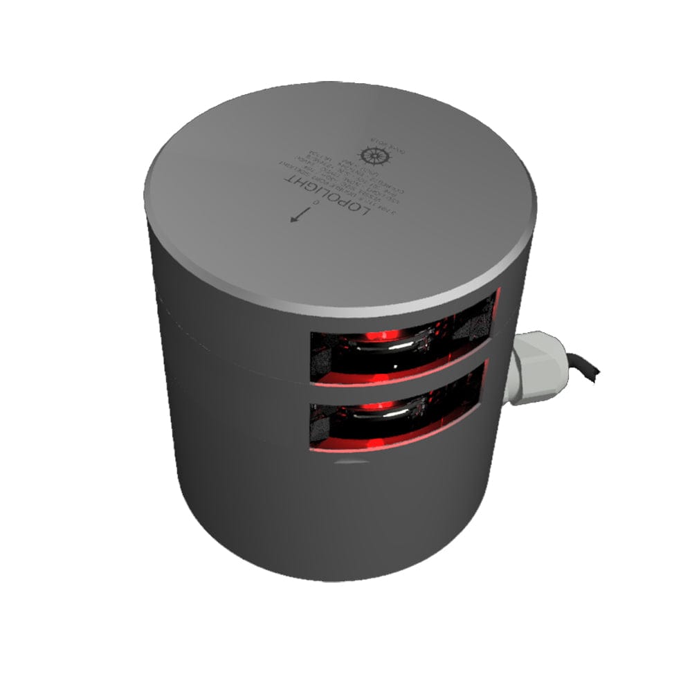 Lopolight Series 301-109 - Double Stacked Navigation Light - 3NM - Horizontal Mount - Red - Silver Housing [301-109ST] - The Happy Skipper