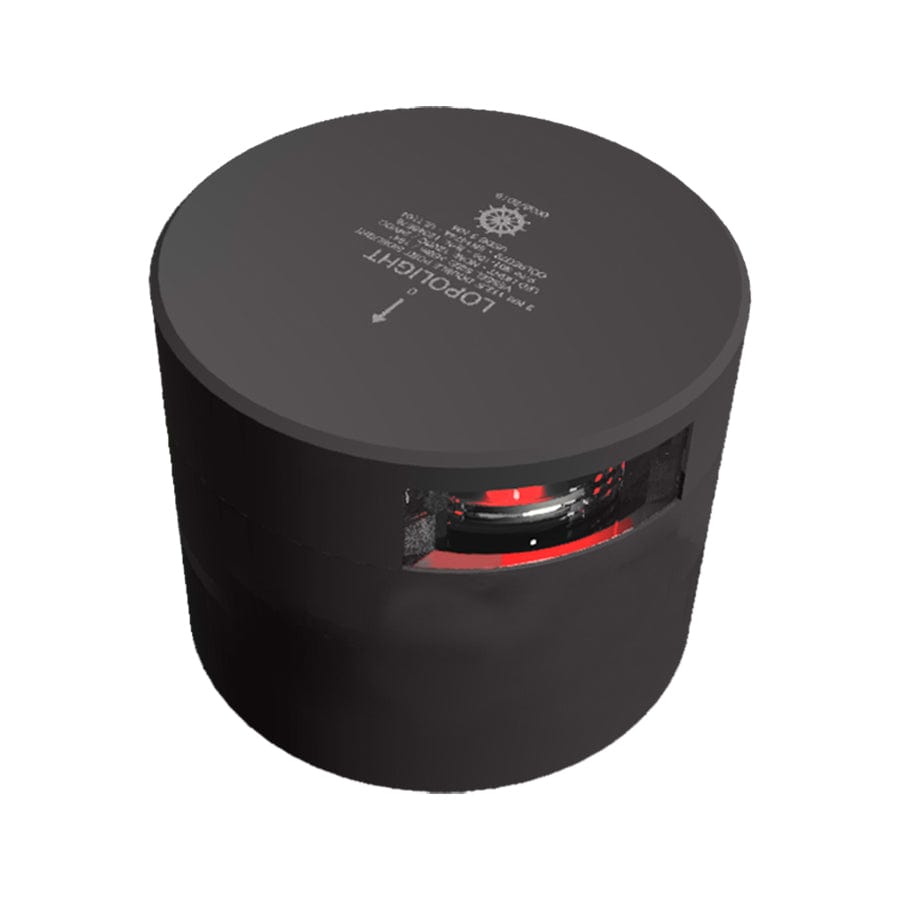 Lopolight Series 301-109 - Navigation Light - 3NM - Horizontal Mount - Red - Black Housing [301-109-B] - The Happy Skipper