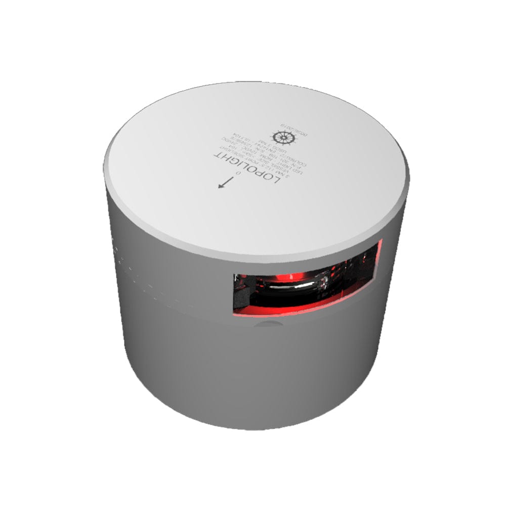 Lopolight Series 301-109 - Navigation Light - 3NM - Horizontal Mount - Red - Silver Housing [301-109] - The Happy Skipper