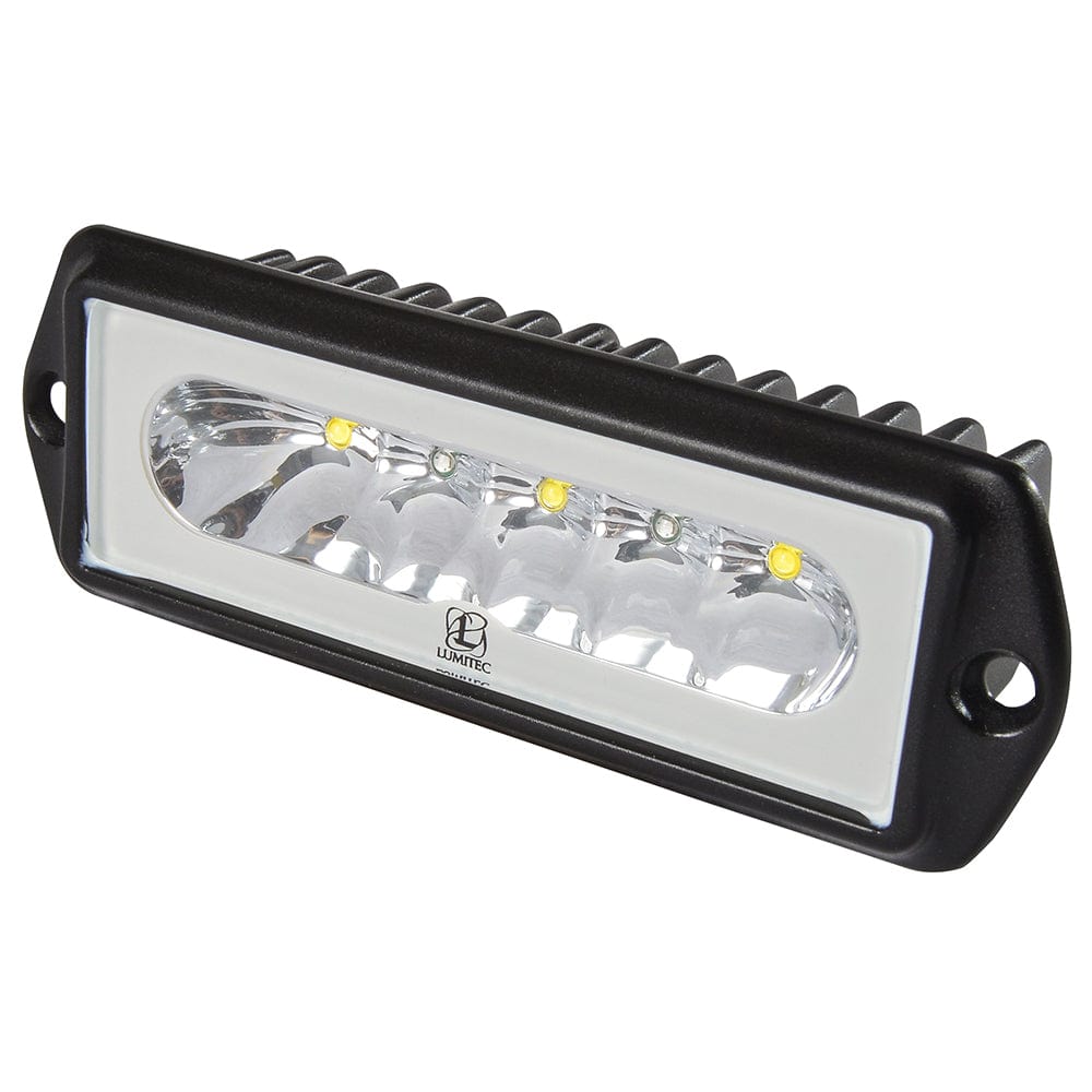 Lumitec Capri2 - Flush Mount LED Flood Light - Black Housing - 2-Color White/Blue Dimming [101186] - The Happy Skipper