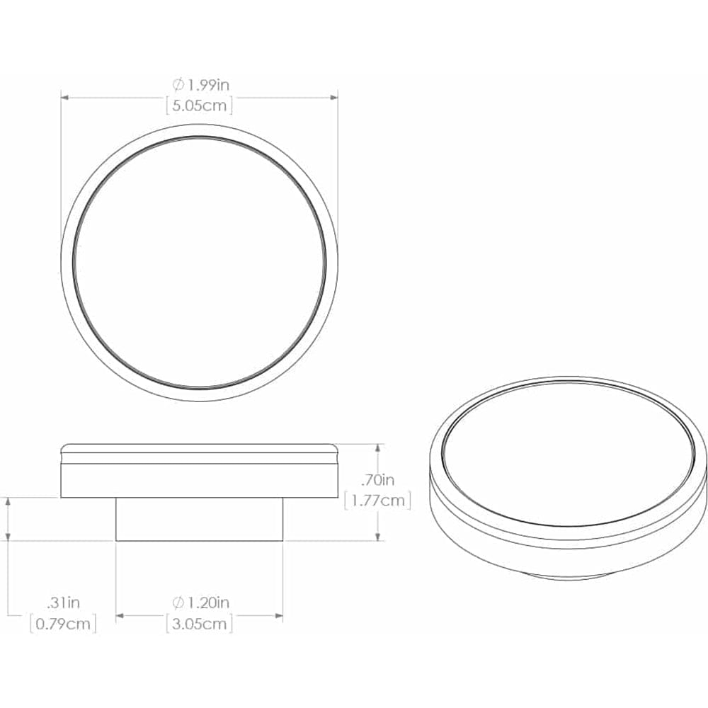 Lumitec Halo Flush Mount Down Light Spectrum RGBW - Brushed Housing [112807] - The Happy Skipper