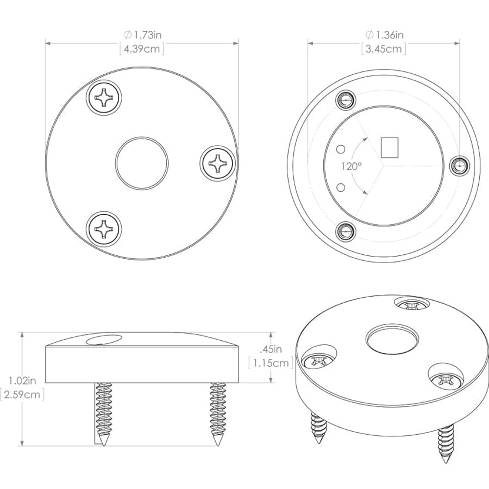 Lumitec High Intensity "Anywhere" Light - Brushed Housing - Blue Non-Dimming [101034] - The Happy Skipper