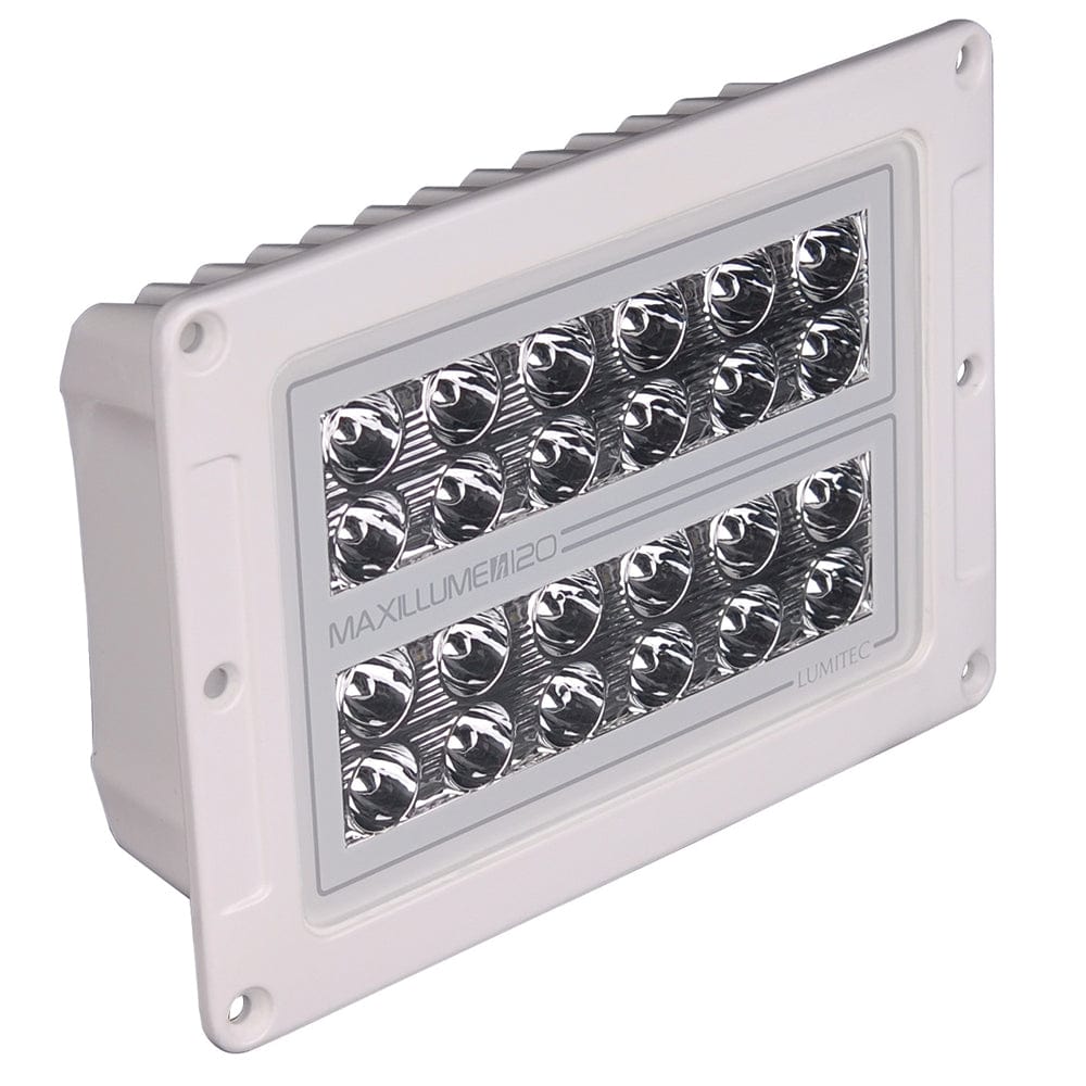 Lumitec Maxillume h120 - Flush Mount Flood Light - White Housing - White Dimming [101348] - The Happy Skipper