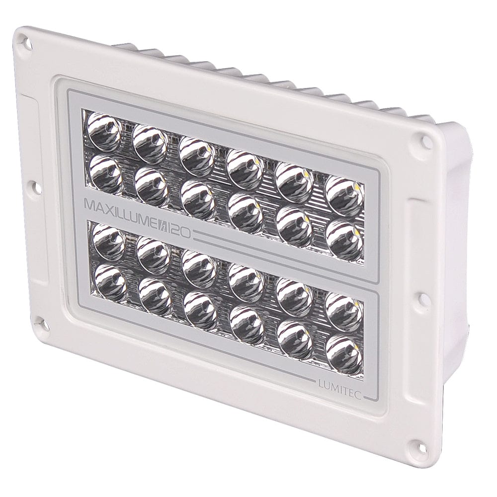 Lumitec Maxillume h120 - Flush Mount Flood Light - White Housing - White Dimming [101348] - The Happy Skipper