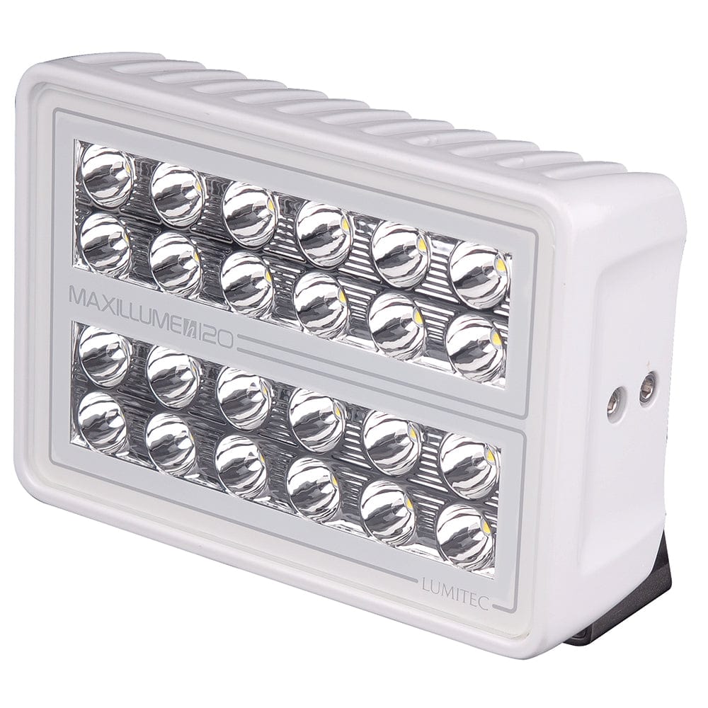Lumitec Maxillume h120 - Trunnion Mount Flood Light - White Housing - White Dimming [101346] - The Happy Skipper