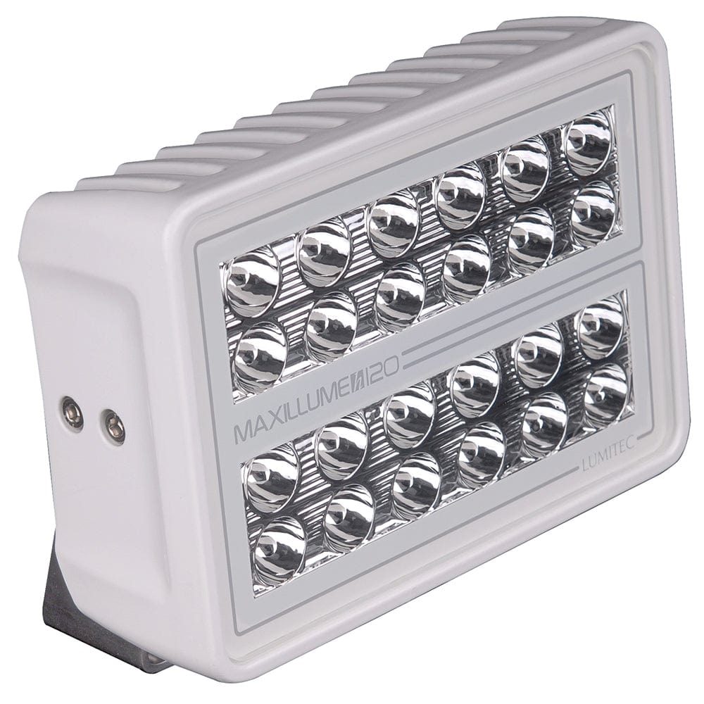 Lumitec Maxillume h120 - Trunnion Mount Flood Light - White Housing - White Dimming [101346] - The Happy Skipper