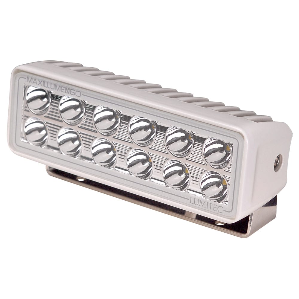 Lumitec Maxillume h60 - Trunnion Mount Flood Light - White Dimming - White Housing [101334] - The Happy Skipper