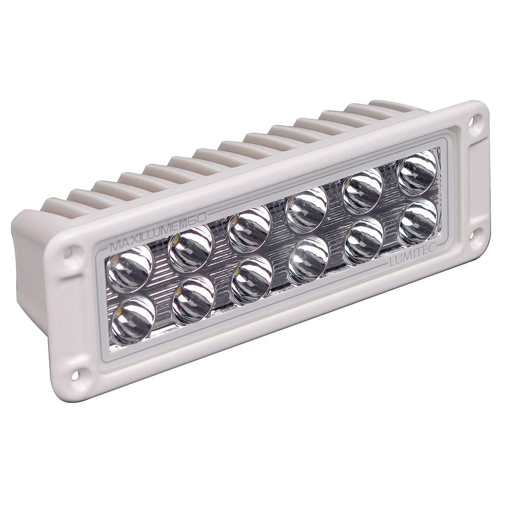 Lumitec Maxillumeh60 - Flush Mount Flood Light - White Housing - White Dimming [101336] - The Happy Skipper