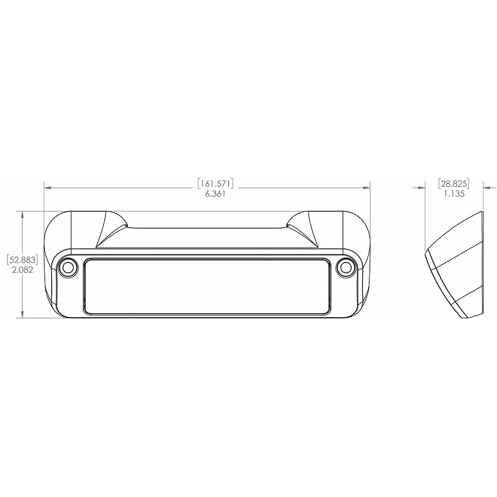 Lumitec Perimeter Light - White Finish - White/Red Dimming [101477] - The Happy Skipper